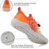 imageWateLves Water Shoes Mens Womens Barefoot Beach Swim Shoes QuickDry Aqua Socks Pool Shoes for Surf Yoga Water AerobicsGradient Gray Orange