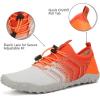 imageWateLves Water Shoes Mens Womens Barefoot Beach Swim Shoes QuickDry Aqua Socks Pool Shoes for Surf Yoga Water AerobicsGradient Gray Orange