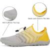 imageWateLves Water Shoes Mens Womens Barefoot Beach Swim Shoes QuickDry Aqua Socks Pool Shoes for Surf Yoga Water AerobicsGradient Gray Yellow