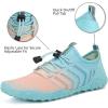 imageWateLves Water Shoes Mens Womens Barefoot Beach Swim Shoes QuickDry Aqua Socks Pool Shoes for Surf Yoga Water AerobicsGradient Pink Blue