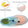 imageWateLves Water Shoes Mens Womens Barefoot Beach Swim Shoes QuickDry Aqua Socks Pool Shoes for Surf Yoga Water AerobicsGradient Pink Blue