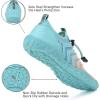 imageWateLves Water Shoes Mens Womens Barefoot Beach Swim Shoes QuickDry Aqua Socks Pool Shoes for Surf Yoga Water AerobicsGradient Pink Blue