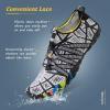 imageWateLves Water Shoes Mens Womens Barefoot Beach Swim Shoes QuickDry Aqua Socks Pool Shoes for Surf Yoga Water AerobicsLine Black White