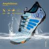 imageWateLves Water Shoes Mens Womens Beach Swim Shoes QuickDry Aqua Socks Pool Shoes for Surf Yoga Water AerobicsBLight Blue