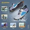 imageWateLves Water Shoes Mens Womens Beach Swim Shoes QuickDry Aqua Socks Pool Shoes for Surf Yoga Water AerobicsBWhite Blue