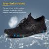 imageWateLves Water Shoes Mens Womens Beach Swim Shoes QuickDry Aqua Socks Pool Shoes for Surf Yoga Water AerobicsCBlack