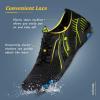 imageWateLves Water Shoes Mens Womens Beach Swim Shoes QuickDry Aqua Socks Pool Shoes for Surf Yoga Water AerobicsCBlackGreen
