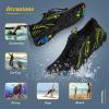 imageWateLves Water Shoes Mens Womens Beach Swim Shoes QuickDry Aqua Socks Pool Shoes for Surf Yoga Water AerobicsCBlackGreen