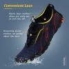 imageWateLves Water Shoes Mens Womens Beach Swim Shoes QuickDry Aqua Socks Pool Shoes for Surf Yoga Water AerobicsCDark BlueRed