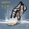 imageWateLves Water Shoes Mens Womens Beach Swim Shoes QuickDry Aqua Socks Pool Shoes for Surf Yoga Water AerobicsCWhiteOrange