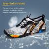 imageWateLves Water Shoes Mens Womens Beach Swim Shoes QuickDry Aqua Socks Pool Shoes for Surf Yoga Water AerobicsCWhiteOrange
