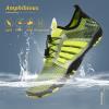 imageWateLves Water Shoes Mens Womens Beach Swim Shoes QuickDry Aqua Socks Pool Shoes for Surf Yoga Water AerobicsDFluorescent Green