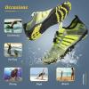 imageWateLves Water Shoes Mens Womens Beach Swim Shoes QuickDry Aqua Socks Pool Shoes for Surf Yoga Water AerobicsDFluorescent Green