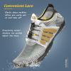 imageWateLves Water Shoes Mens Womens Beach Swim Shoes QuickDry Aqua Socks Pool Shoes for Surf Yoga Water AerobicsDWhite Gray