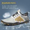 imageWateLves Water Shoes Mens Womens Beach Swim Shoes QuickDry Aqua Socks Pool Shoes for Surf Yoga Water AerobicsDWhite Gray