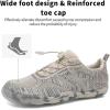 imageWateLves Water Shoes Mens Womens Beach Swim Shoes QuickDry Aqua Socks Pool Shoes for Surf Yoga Water AerobicsJKhaki Grey