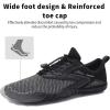 imageWateLves Water Shoes Mens Womens Beach Swim Shoes QuickDry Aqua Socks Pool Shoes for Surf Yoga Water AerobicsMblack
