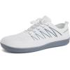 imageWateLves Wide Water Shoes Mens Womens BeachSwimAquaBarefoot Shoes Breathable ampamp NonSlip ampamp Optimal Relaxation Walking Sneakers93white Gray