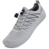imageWateLves Wide Water Shoes Mens Womens BeachSwimAquaBarefoot Shoes Breathable ampamp NonSlip ampamp Optimal Relaxation Walking SneakersGrey