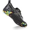 imageWater Shoes for Men Barefoot QuickDry Aqua Sock Outdoor Athletic Sport Shoes for Kayaking Boating Hiking Surfing WalkingAgreyBlack