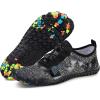 imageWater Shoes for Men Barefoot QuickDry Aqua Sock Outdoor Athletic Sport Shoes for Kayaking Boating Hiking Surfing WalkingAgreyBlack