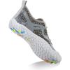 imageWater Shoes for Men Barefoot QuickDry Aqua Sock Outdoor Athletic Sport Shoes for Kayaking Boating Hiking Surfing WalkingAlight Grey