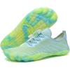 imageWater Shoes for Men Barefoot QuickDry Aqua Sock Outdoor Athletic Sport Shoes for Kayaking Boating Hiking Surfing WalkingBlueGreen