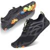 imageWater Shoes for Men Barefoot QuickDry Aqua Sock Outdoor Athletic Sport Shoes for Kayaking Boating Hiking Surfing WalkingDall Black