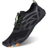imageWater Shoes for Men Barefoot QuickDry Aqua Sock Outdoor Athletic Sport Shoes for Kayaking Boating Hiking Surfing WalkingDall Black