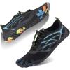 imageWater Shoes for Men Barefoot QuickDry Aqua Sock Outdoor Athletic Sport Shoes for Kayaking Boating Hiking Surfing WalkingDblackBlue