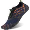 imageWater Shoes for Men Barefoot QuickDry Aqua Sock Outdoor Athletic Sport Shoes for Kayaking Boating Hiking Surfing WalkingDblueOrange