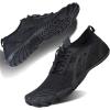 imageWater Shoes for Men Barefoot QuickDry Aqua Sock Outdoor Athletic Sport Shoes for Kayaking Boating Hiking Surfing WalkingMblack