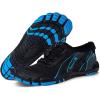 imageWater Shoes for Men Barefoot QuickDry Aqua Sock Outdoor Athletic Sport Shoes for Kayaking Boating Hiking Surfing WalkingMblackBlue