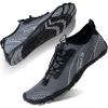 imageWater Shoes for Men Barefoot QuickDry Aqua Sock Outdoor Athletic Sport Shoes for Kayaking Boating Hiking Surfing WalkingMgrey
