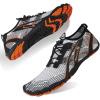 imageWater Shoes for Men Barefoot QuickDry Aqua Sock Outdoor Athletic Sport Shoes for Kayaking Boating Hiking Surfing WalkingMwhite