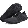imageWater Shoes for Men Barefoot QuickDry Aqua Sock Outdoor Athletic Sport Shoes for Kayaking Boating Hiking Surfing WalkingNblack