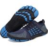 imageWater Shoes for Men Barefoot QuickDry Aqua Sock Outdoor Athletic Sport Shoes for Kayaking Boating Hiking Surfing WalkingNblack Blue