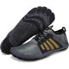 imageWater Shoes for Men Barefoot QuickDry Aqua Sock Outdoor Athletic Sport Shoes for Kayaking Boating Hiking Surfing WalkingNblackBrown
