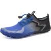 imageWater Shoes for Men Barefoot QuickDry Aqua Sock Outdoor Athletic Sport Shoes for Kayaking Boating Hiking Surfing WalkingPblackBlue
