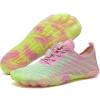 imageWater Shoes for Men Barefoot QuickDry Aqua Sock Outdoor Athletic Sport Shoes for Kayaking Boating Hiking Surfing WalkingPinkGreen
