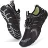 imageWateLves Water Shoes Mens Womens Beach Swim Shoes QuickDry Aqua Socks Pool Shoes for Surf Yoga Water AerobicsFBlack
