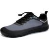 imageWateLves Wide Water Shoes Mens Womens BeachSwimAquaBarefoot Shoes Breathable ampamp NonSlip ampamp Optimal Relaxation Walking SneakersBlack Gray