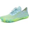 imageWater Shoes for Men Barefoot QuickDry Aqua Sock Outdoor Athletic Sport Shoes for Kayaking Boating Hiking Surfing WalkingBlueGreen