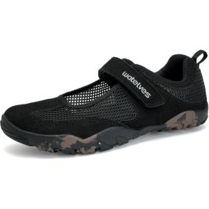 imageWateLves Water Shoes Mens Womens Barefoot Beach Swim Shoes QuickDry Aqua Socks Pool Shoes for Surf Yoga Water AerobicsBlackMary Jane