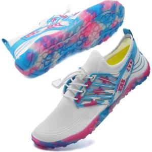 imageWateLves Water Shoes Mens Womens Barefoot Beach Swim Shoes QuickDry Aqua Socks Pool Shoes for Surf Yoga Water AerobicsCamouflage Blue