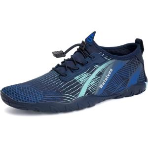 imageWateLves Water Shoes Mens Womens Beach Swim Shoes QuickDry Aqua Socks Pool Shoes for Surf Yoga Water AerobicsCTreasure Blue