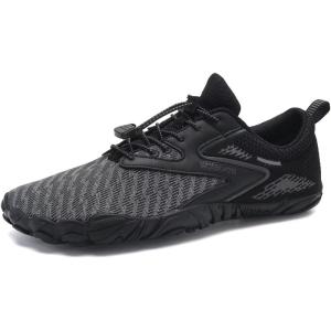 imageWateLves Water Shoes Mens Womens Beach Swim Shoes QuickDry Aqua Socks Pool Shoes for Surf Yoga Water AerobicsMblack
