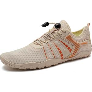 imageWateLves Water Shoes Mens Womens Beach Swim Shoes QuickDry Aqua Socks Pool Shoes for Surf Yoga Water AerobicsYLight Brown
