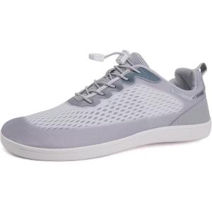 imageWateLves Wide Water Shoes Mens Womens BeachSwimAquaBarefoot Shoes Breathable ampamp NonSlip ampamp Optimal Relaxation Walking SneakersWhite Gray