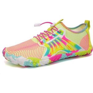 imageWater Shoes for Men Barefoot QuickDry Aqua Sock Outdoor Athletic Sport Shoes for Kayaking Boating Hiking Surfing Walking201yellowPink